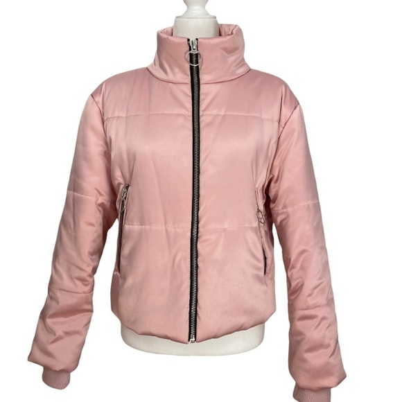 Bagatelle Heritage Pink Puffer Full Zip Jacket - Picture 3 of 10